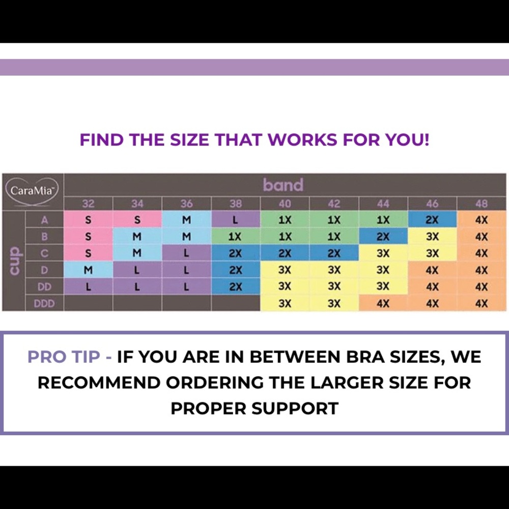 NWT Cara Mia Black Bra Size L & 3X - Picture 8 of 8